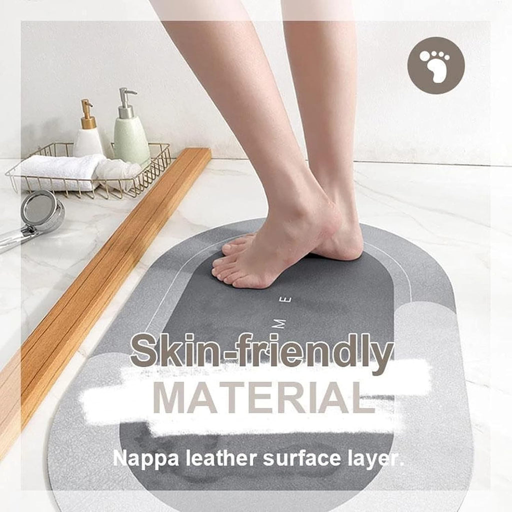 Modern Bath Mat Non-Slip Absorbent Anti-Mould Quick-Drying Door Mat 50x80cm