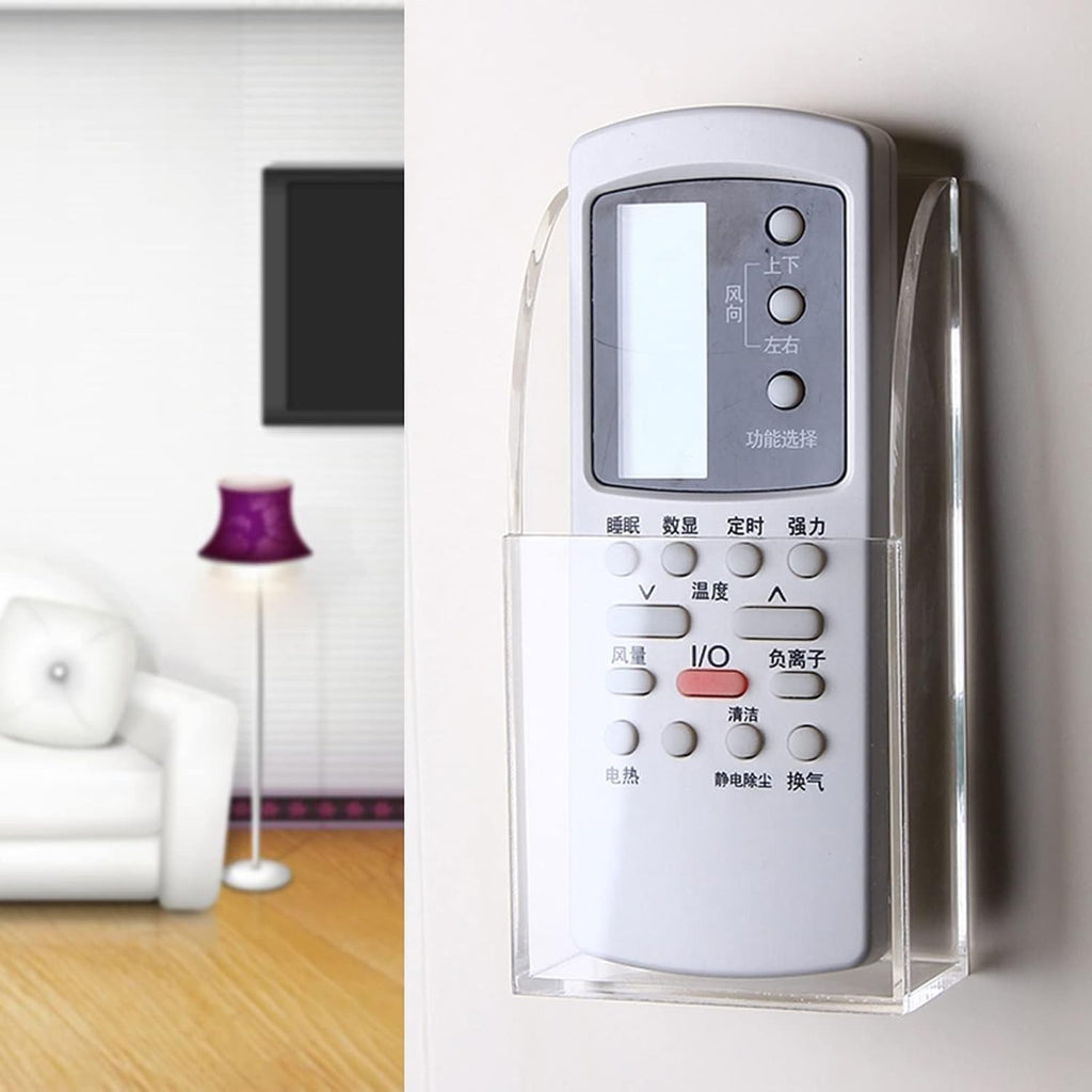 Clear Acrylic TV Remote Organizer Storage Box Wall Mount Media Organizer Storage