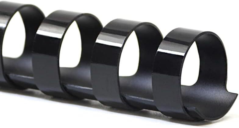 Black Plastic Binding Combs A4 21 Ring 90-145 Sheet, 12 14 16 18 mm, 80 pcs