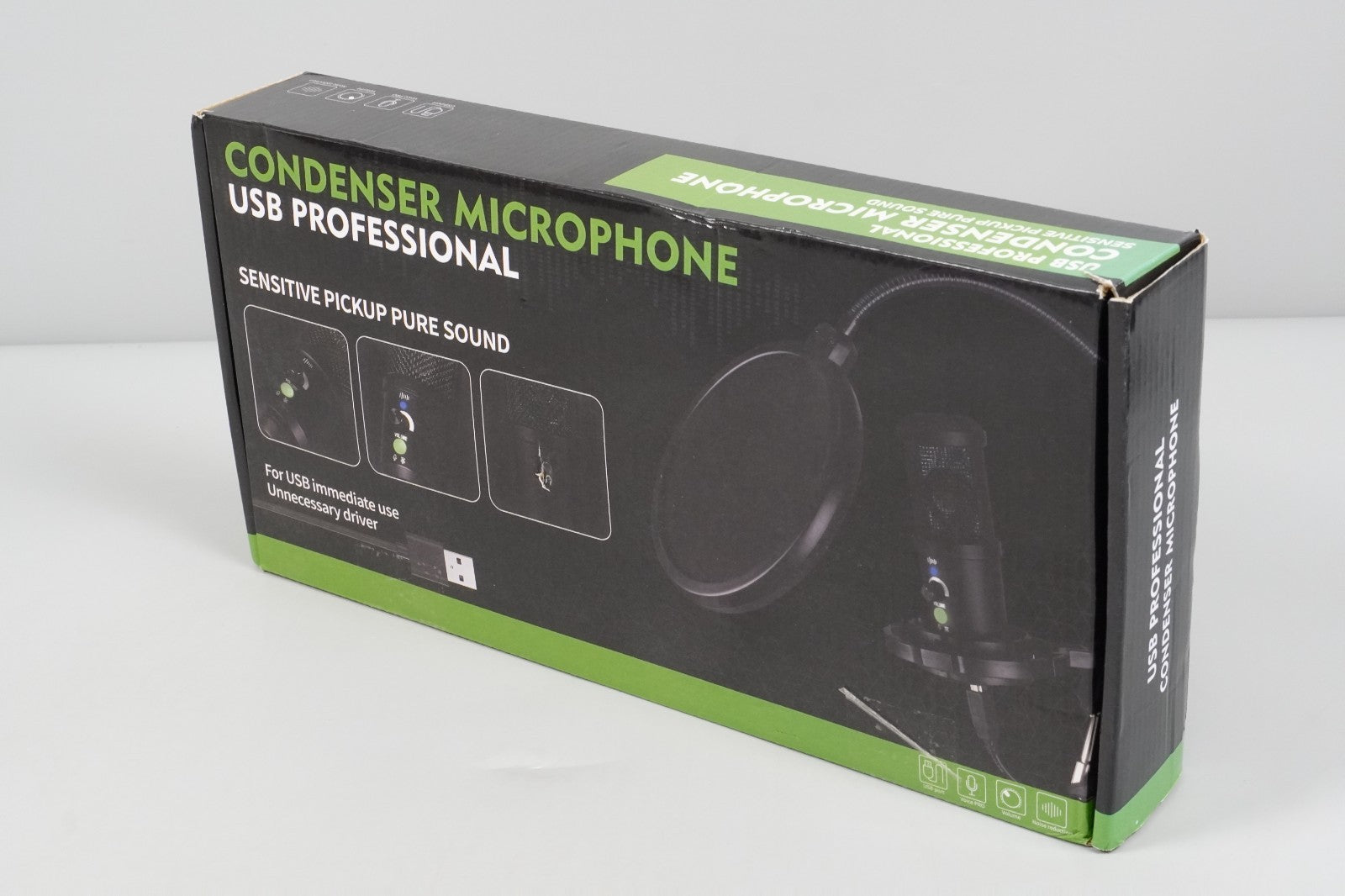 USB Condenser Microphone Microphone for PC Podcast with Mute Gaming Conference