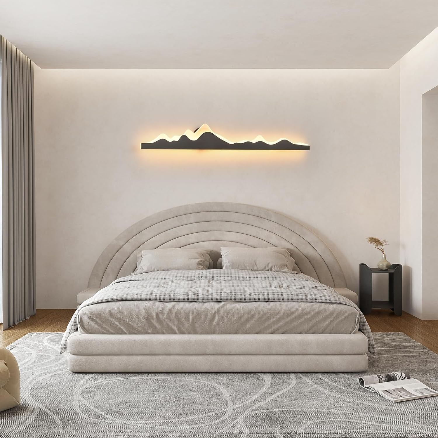 LED Wall Light Wall Art  Lighted Dimmable with Remote Control 120cm