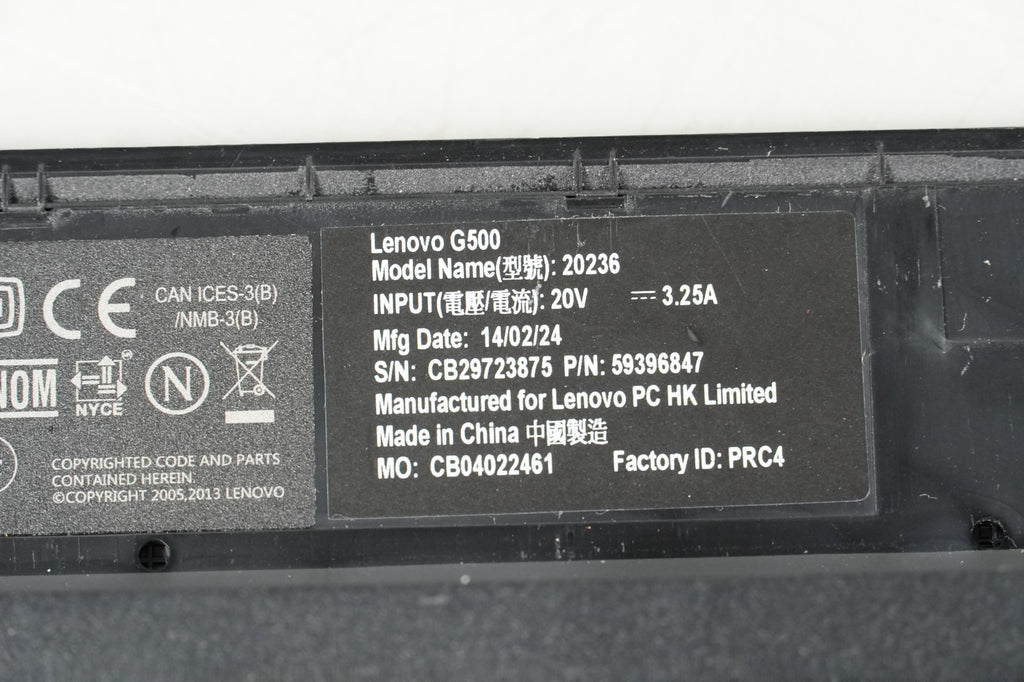 Lenovo G500 For Spares Core i3 3110M 2.4GHz 4 Cores Intel HD Graphics 4000