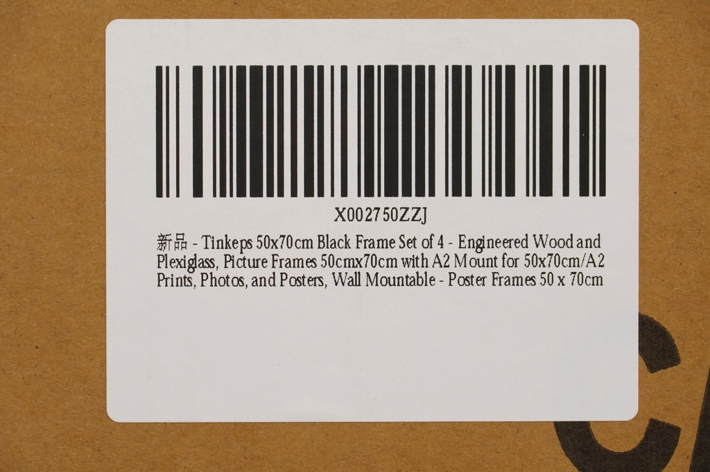 Black Photo Picture Frame 4pack 50x70cm for A2 Photos Posters Adverts Plexiglass