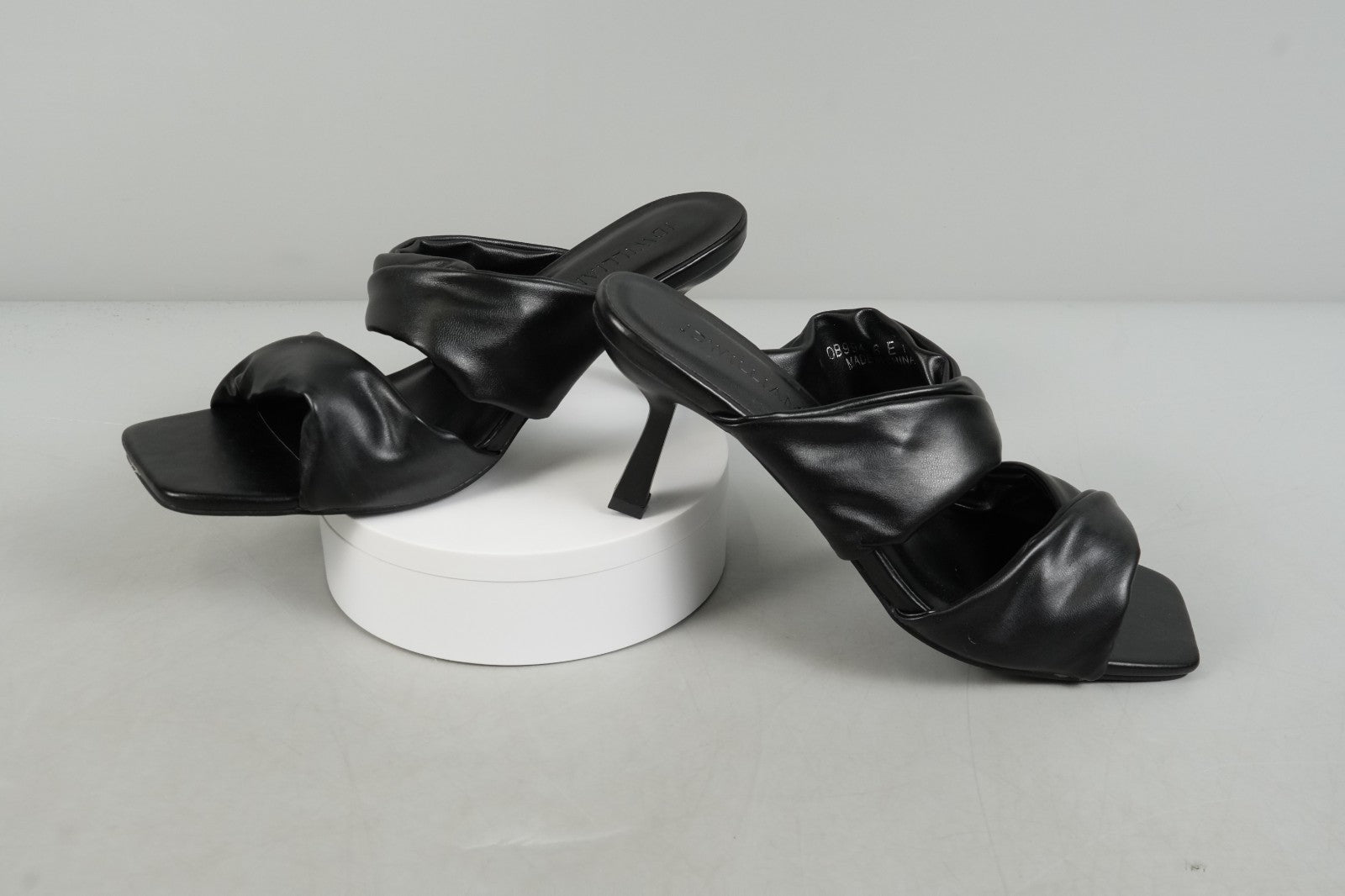 UK 5 Black Two Bar Mule Heels Wide Fit (E) JD Williams Slip-On Heels EU 38