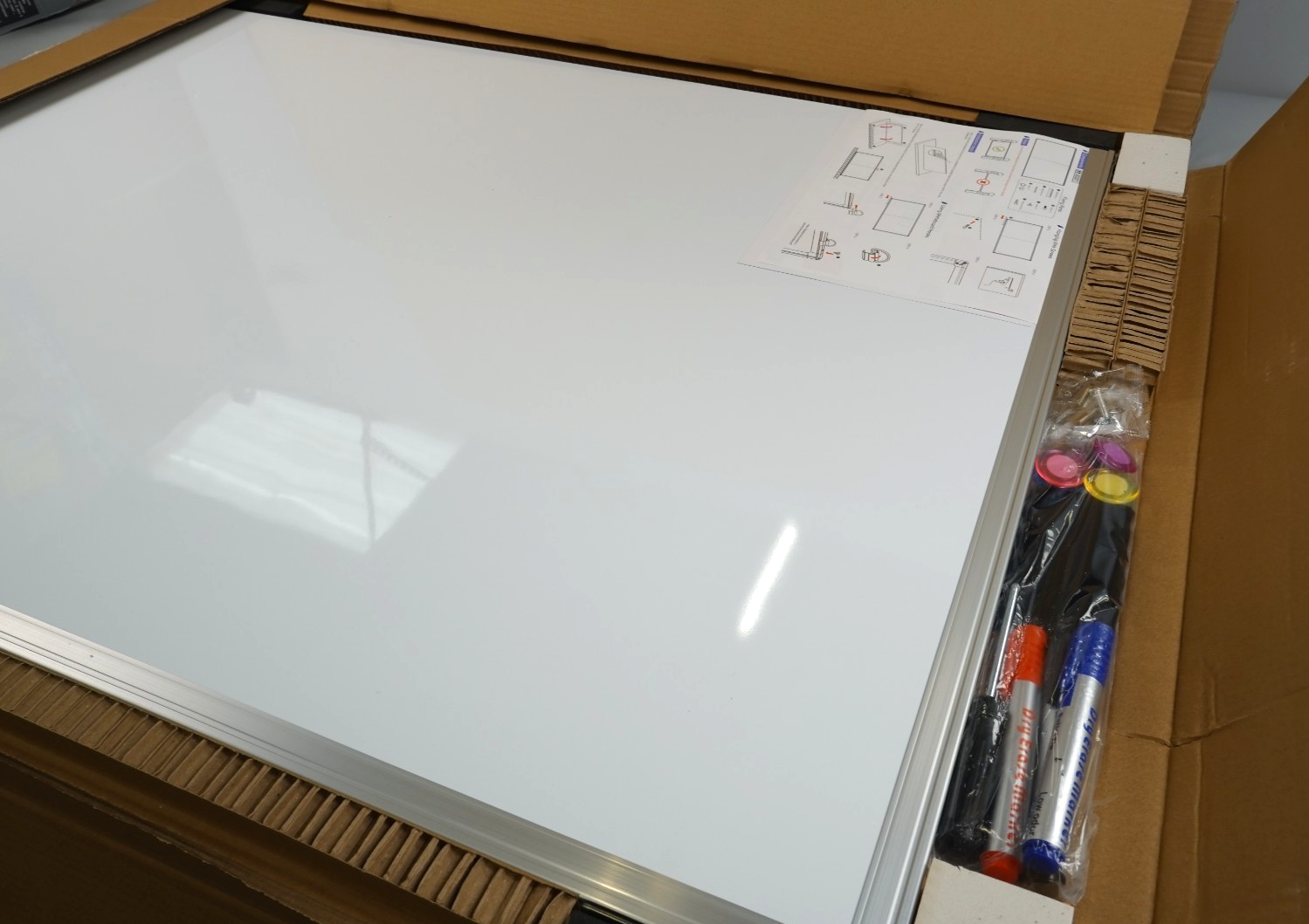 Magnet Whiteboard 150 x100 cm White Board for Wall Aluminium Frame Large
