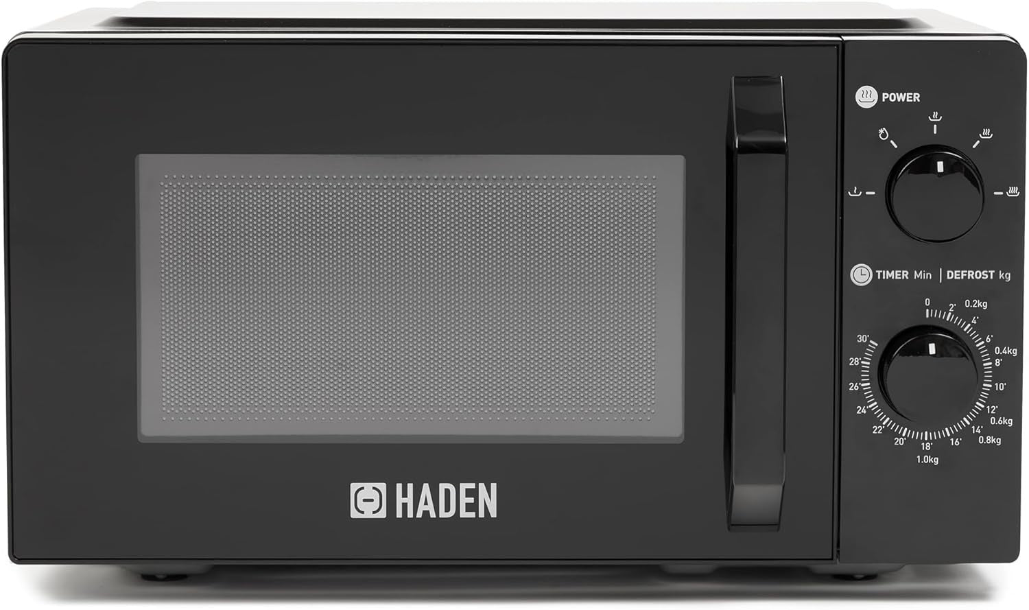 700W Microwave Manual Black 17 Litre Haden