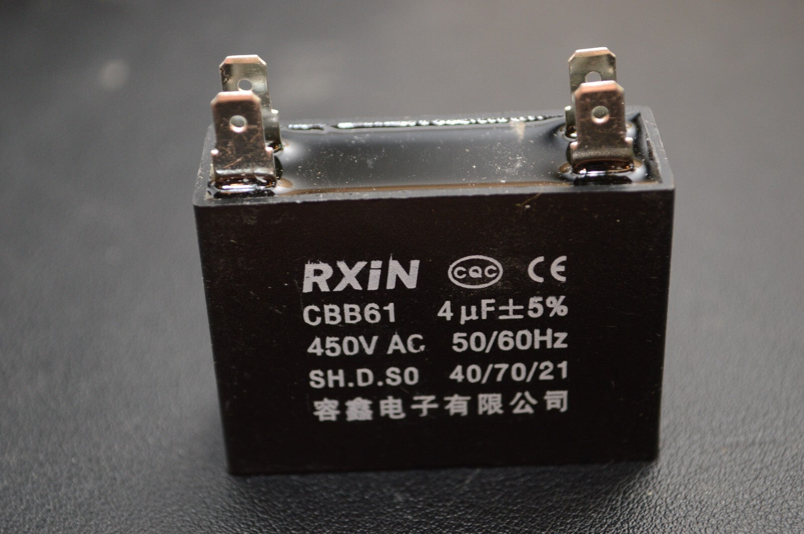 CBB61 Capacitor 4uF 450V AC Double Insert Metalized Polypropylene Film 4 pcs