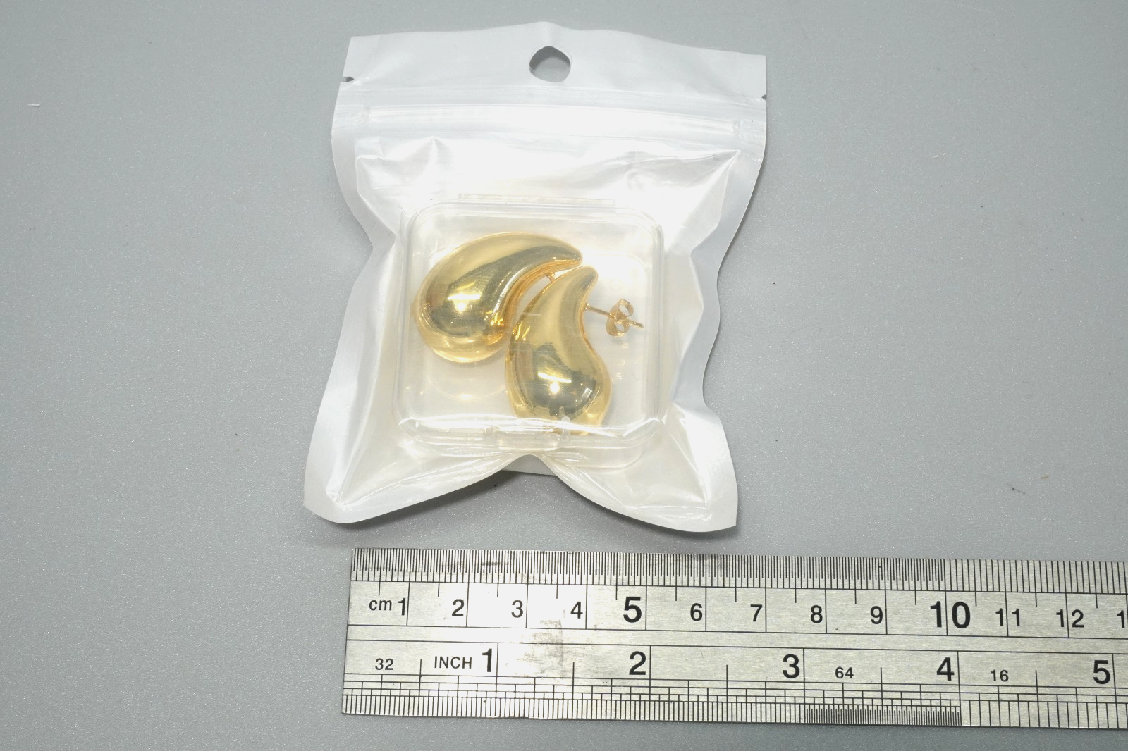 18K Earrings Dupes Chunky Teardrop Waterdrop Woman's Lightweight Hypoallergenic