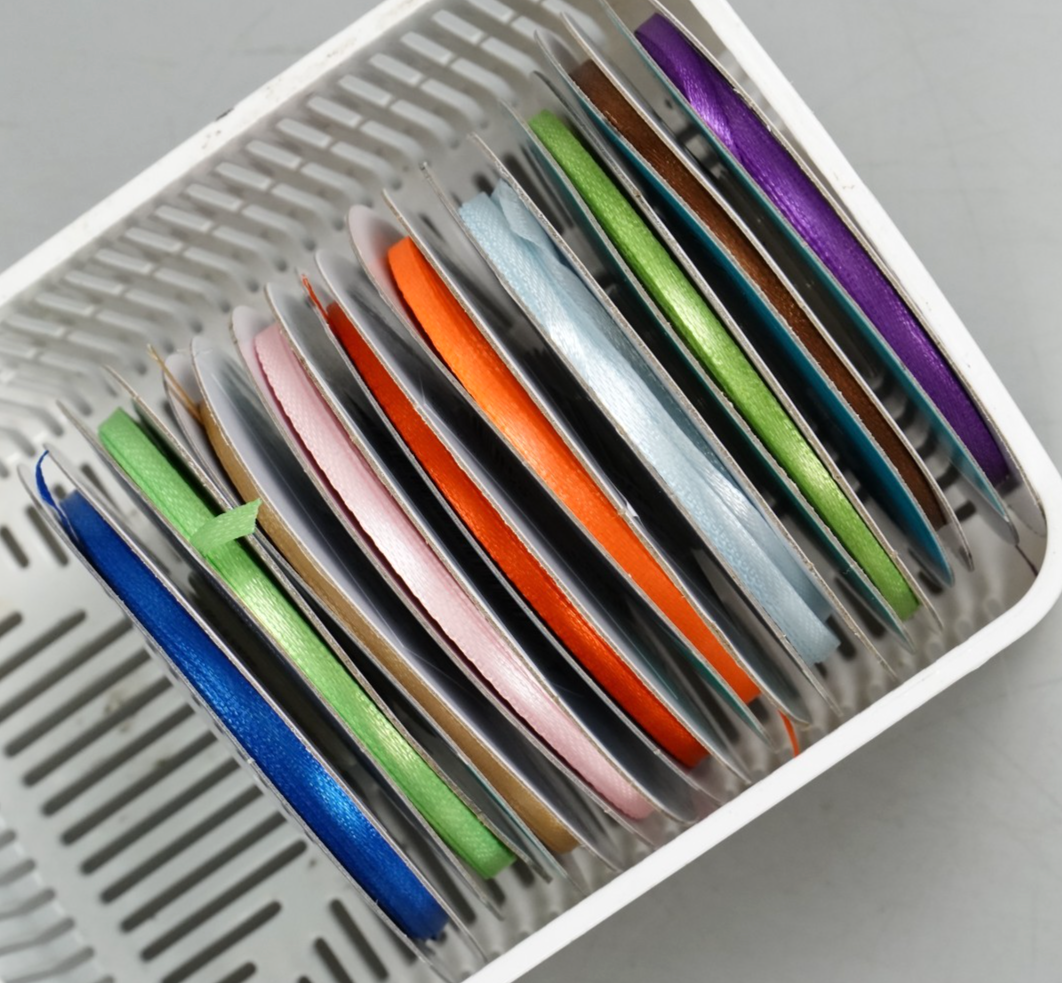 10x Double Sided Satin Ribbons Bundle 25 Metres 3mm Ribbon Pack 10 Colours