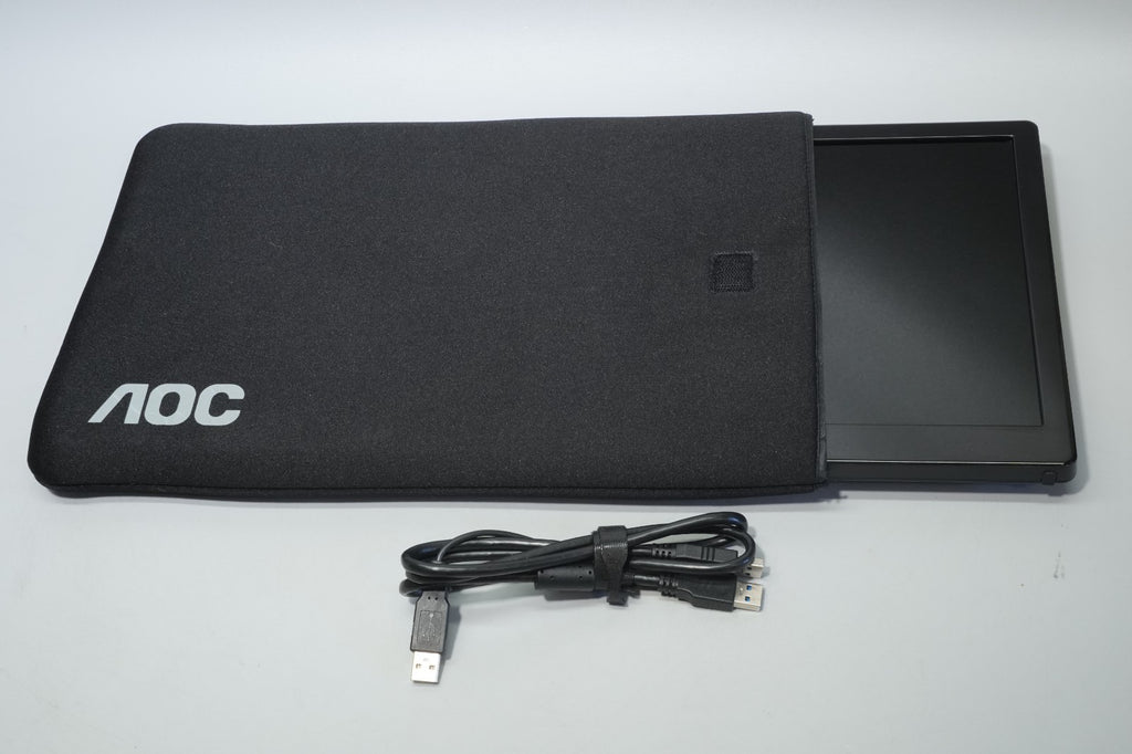 AOC Portable Monitor E1659FWU 15.6” USB 3.0 LED (156LM00005) USED w Carry Case