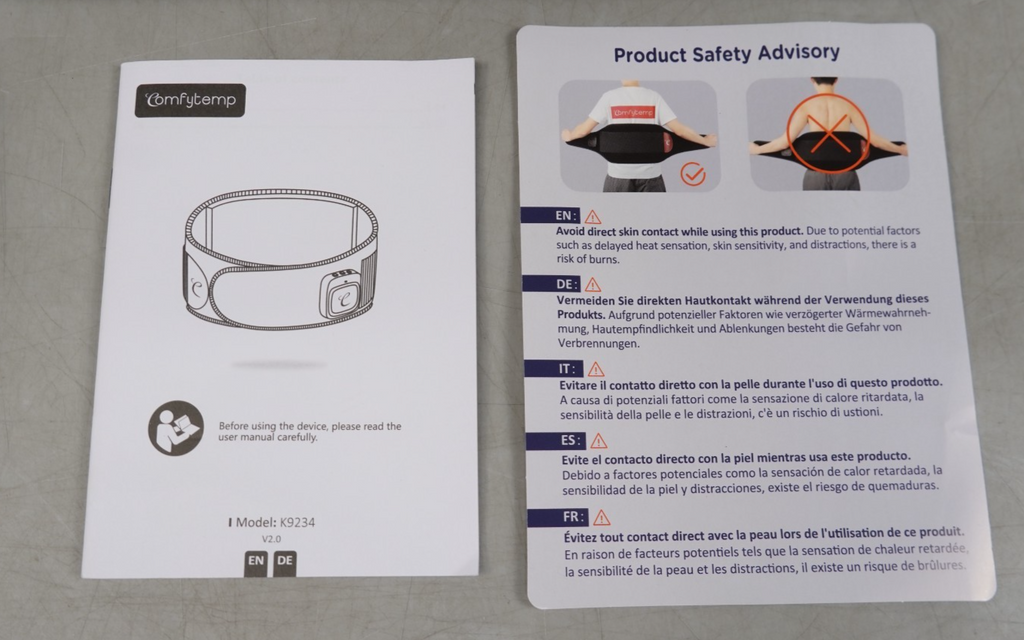 Heated Back Massager Cordless Infrared Heat Pad for Back with 3 Modes XXL