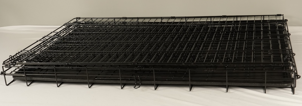 Extra Large Pet Cage Puppy Crate Carrier Double Door 42 in Black - FAULTY