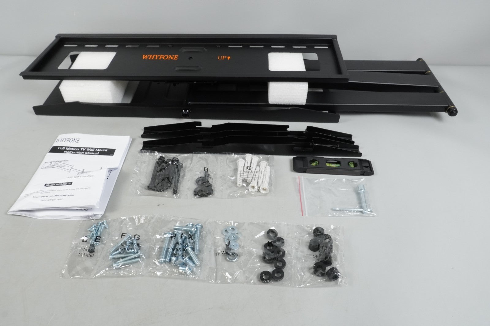 TV Wall Bracket Long Reach 1219mm for 37-86in LED LCD Flat Curved TVs 50kg VESA