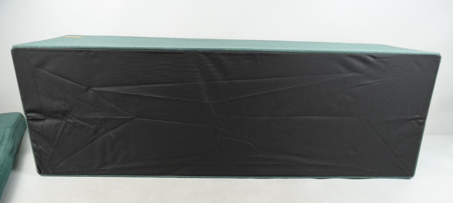 Storage Ottoman Bench 110cm Foot Rest Stool Linen Green