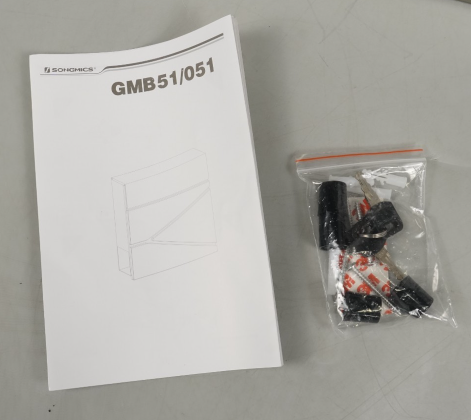 Wall Mounted Post Box w Newspaper Holder Soft Close Charcoal Grey & Silver 2 Key