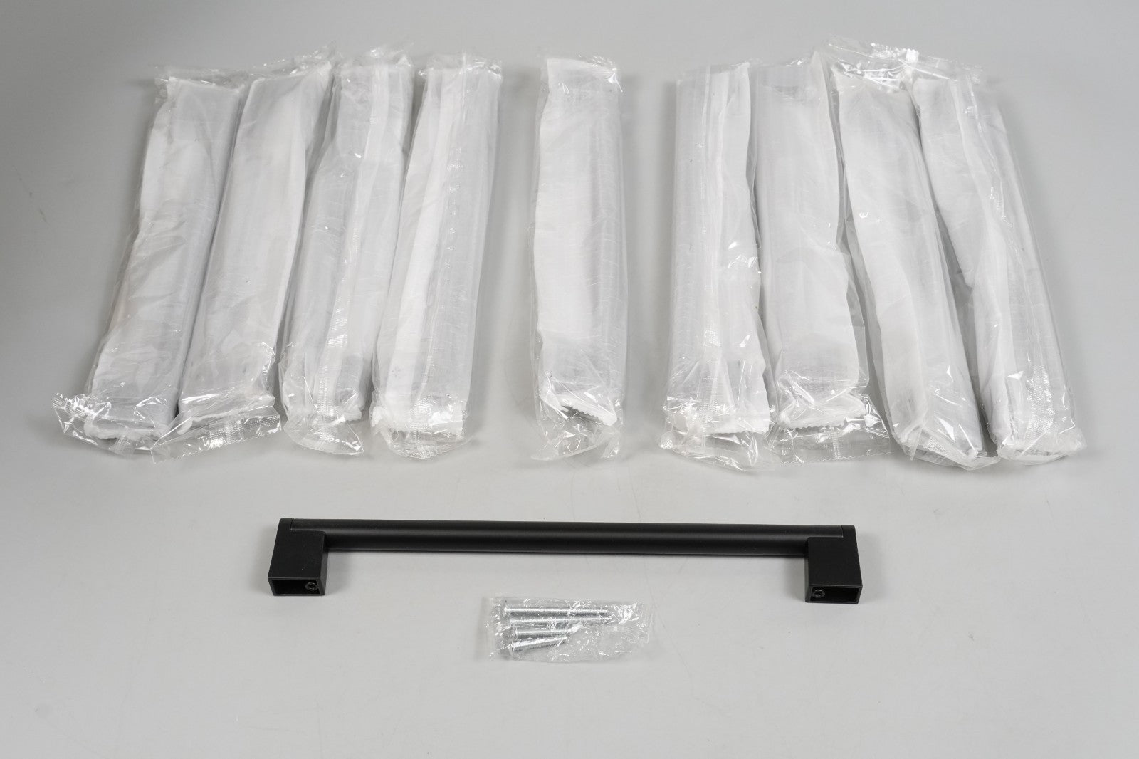 224mm Cabinet Pulls Drawer Handles 10 pack Stainless Steel Matt Black 8.8in HC