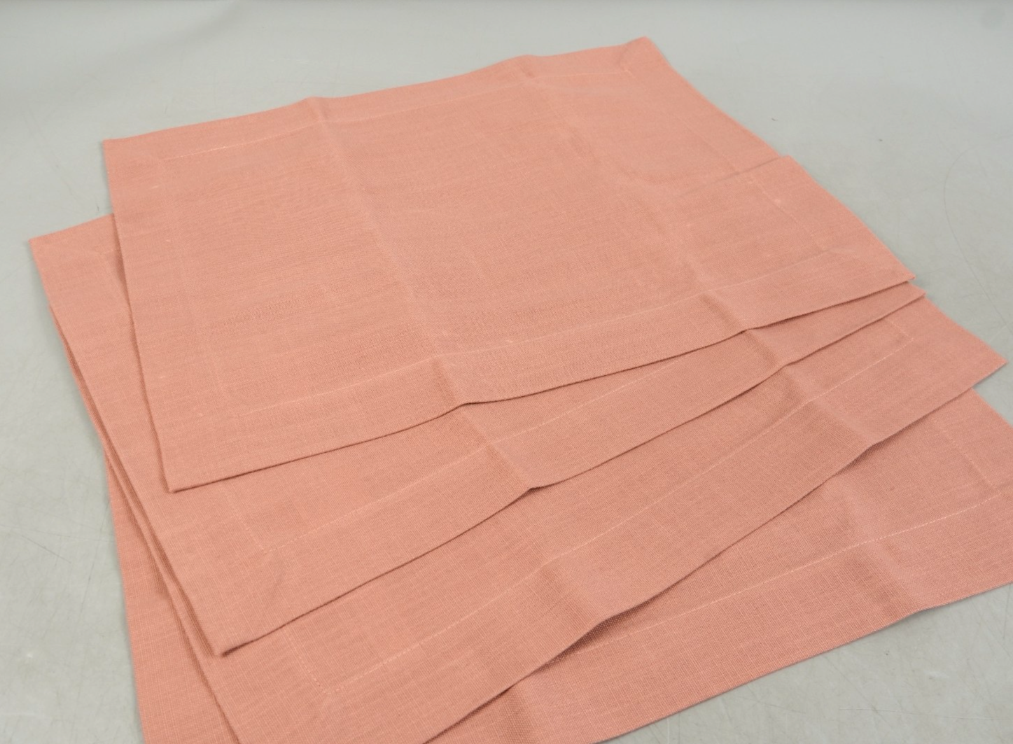 Linen Placemats Set of 4 Linen 14 x 19 Inch Blush Pink