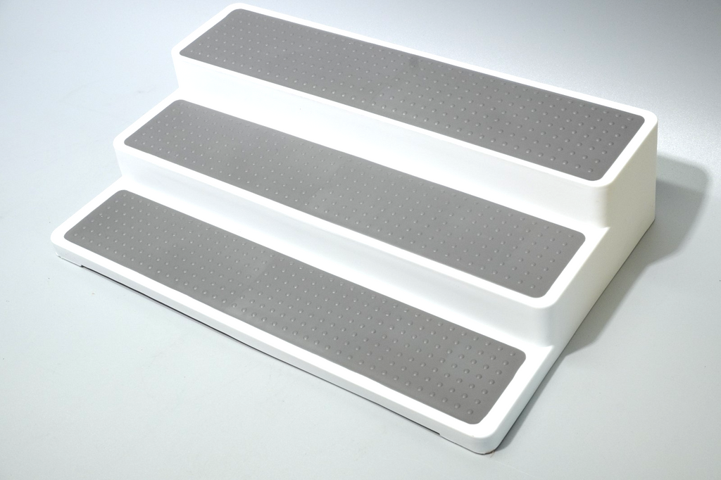 2 Pcs Spice Racks Organiser 3-Tier Kitchen Shelf Non-Slip Seasoning Shelf White