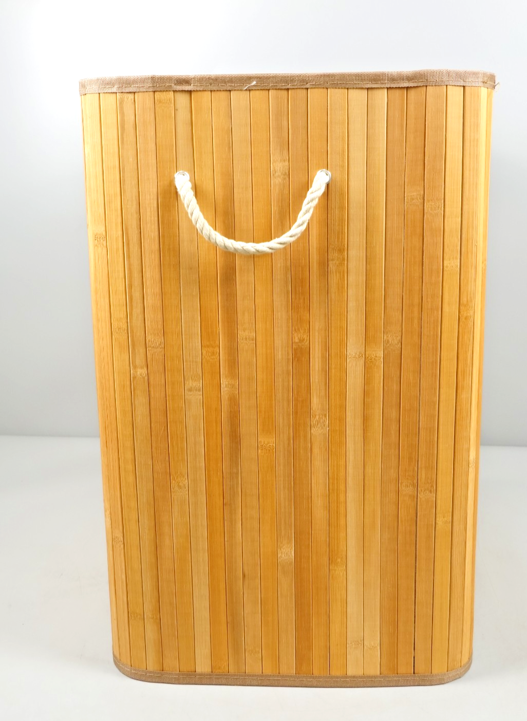 150L Laundry Basket 3 Sorting Compartments Removable Machine Washable Bag Bamboo