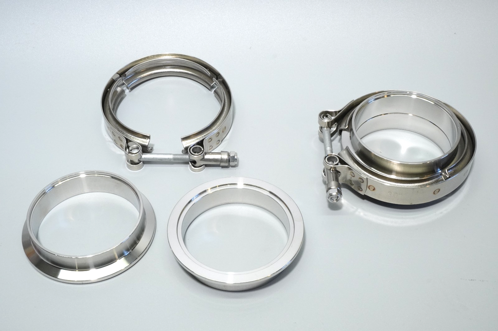 3.0" Inch Exhaust Clamp Kit Stainless V Band V-Band Set Heavy Duty Clamp Kit 2pc