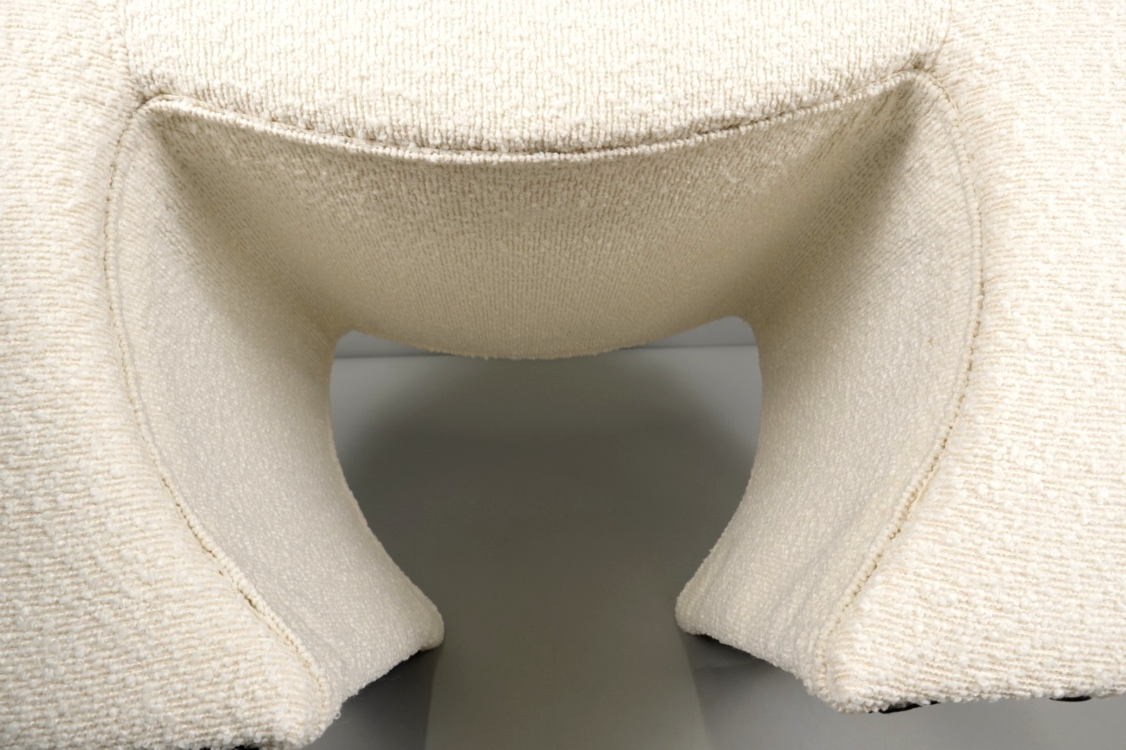 Cassie Ivory Bouclé Stool for Bedroom Living Room Accent Home Decoration Carme