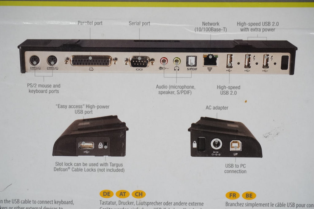 USB Laptop Docking Station Targus ACP45EUZ USB B Plug & Play USB 2.0 - NEW