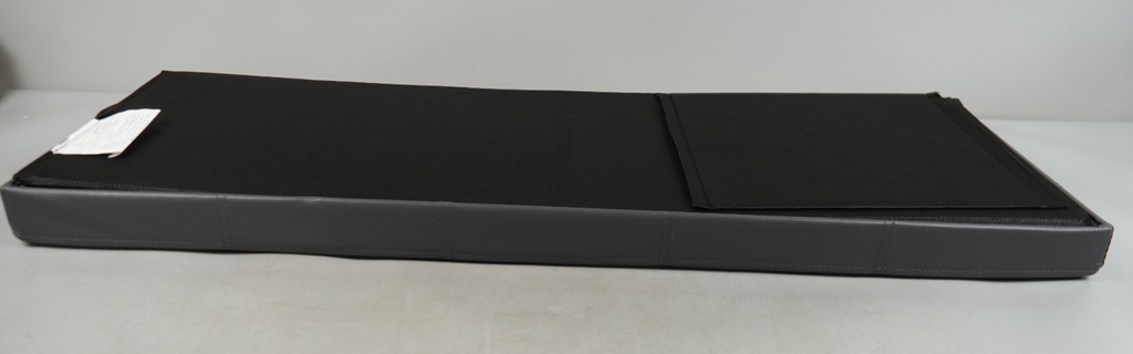 Storage Ottoman Bench 110cm Foot Rest Stool Storage Bench Leather Slate Grey