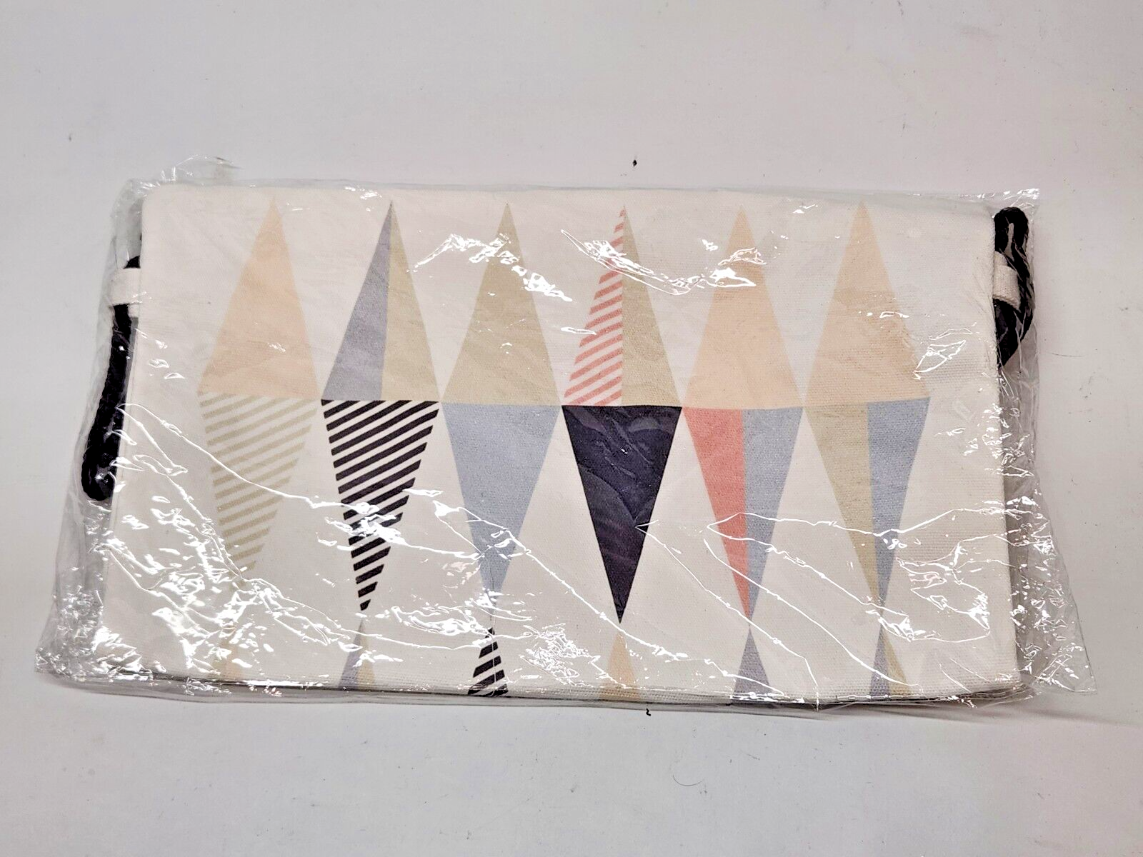 Cotton Fabric Rucksack Backpack - Triangles in Pastel Colours - Durable Material