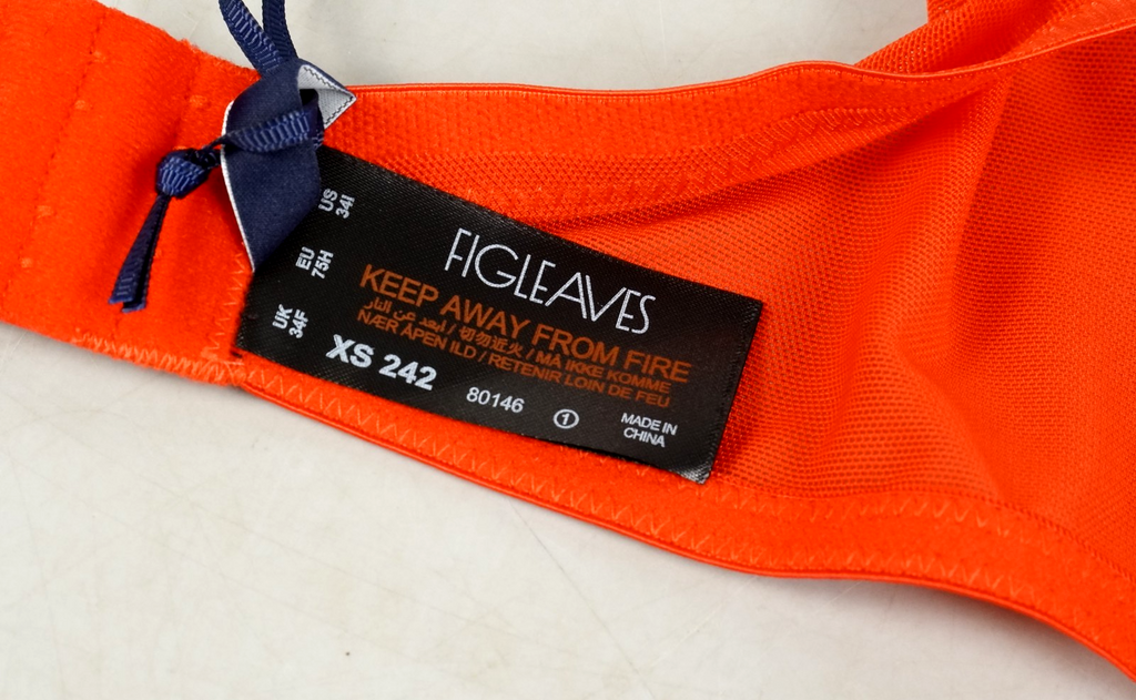 Lace Underwired Balcony Bra 34F Figleaves Pulse Red Lace Bra