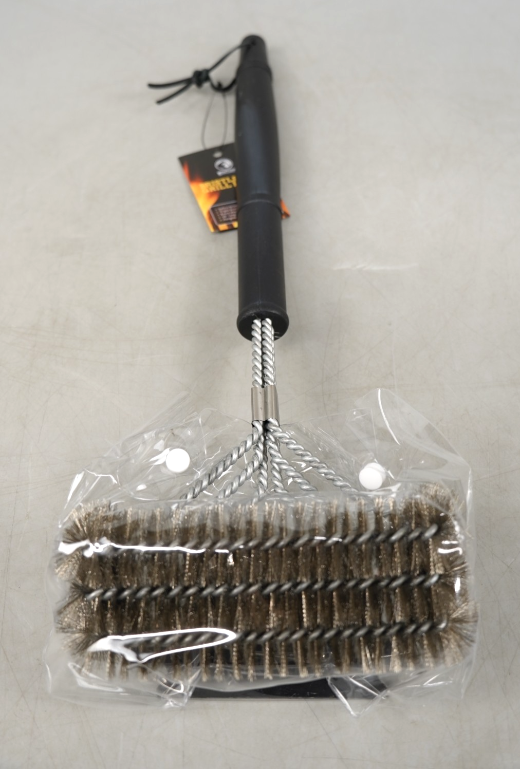 BBQ Grill Brush With Scraper Mountain Grillers Bristle Free Grill Brush