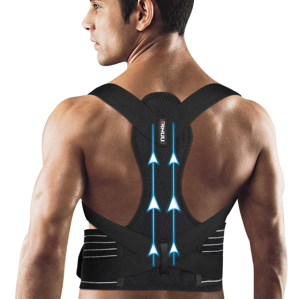 Back Brace Posture Corrector f 27-47' Waist Adjustable Breathable Straightener