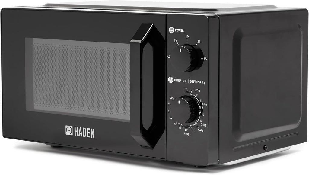 700W Microwave Manual Black 17 Litre Haden