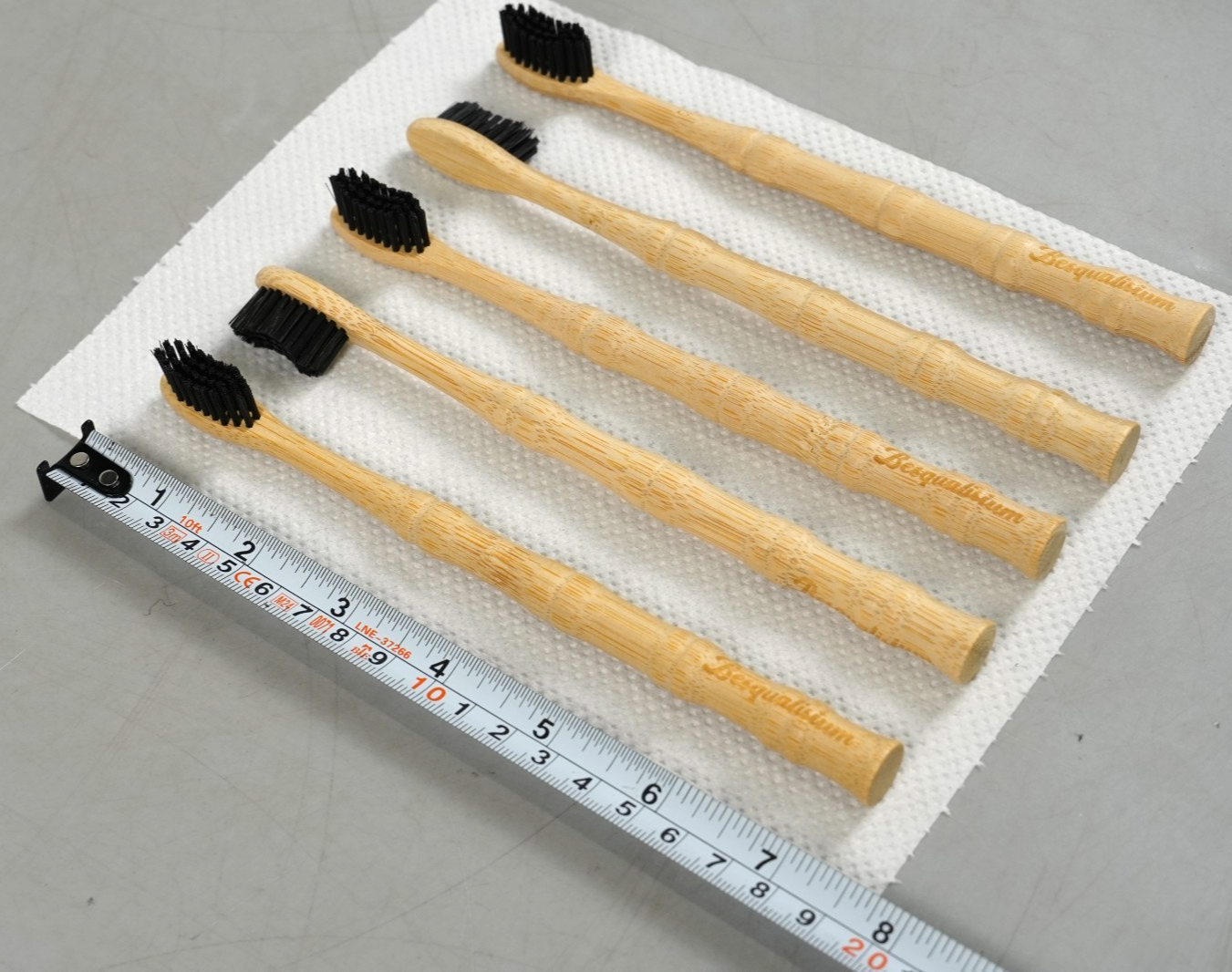 Medium Bamboo Toothbrushes 5 pcs Dental Care Soft-Medium Charcoal Bristles