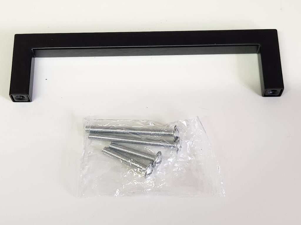 Black Stainless Steel Handles Drawer Wardrobe 5 x 128mm Hole Centre Matte