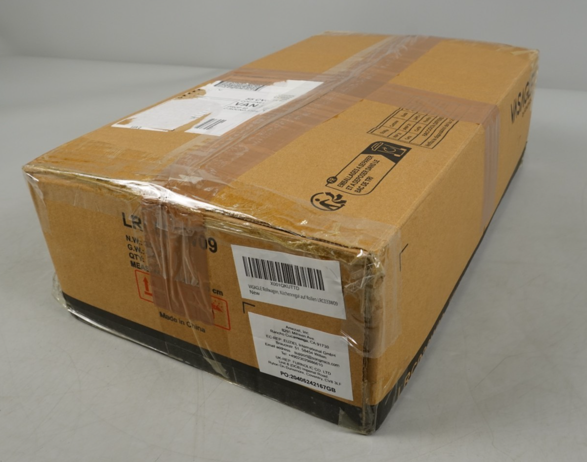 4-Tier Trolley Space-Saving Kitchen Cart with Castors 22x45.5x77cm