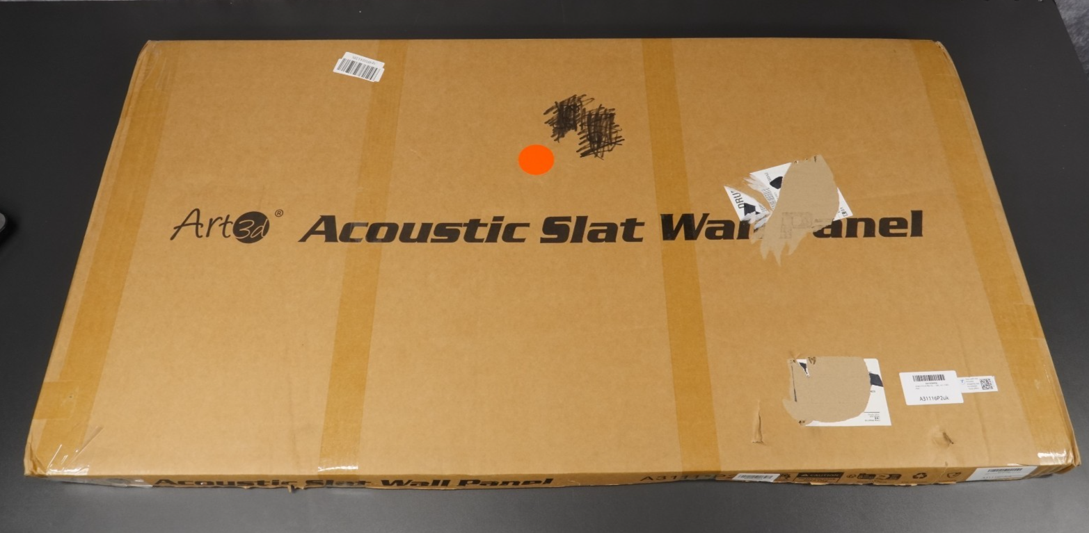 2 Wood Slat Acoustic Panels for Wall and Ceiling - 3D Fluted Sound Absorbing Pan