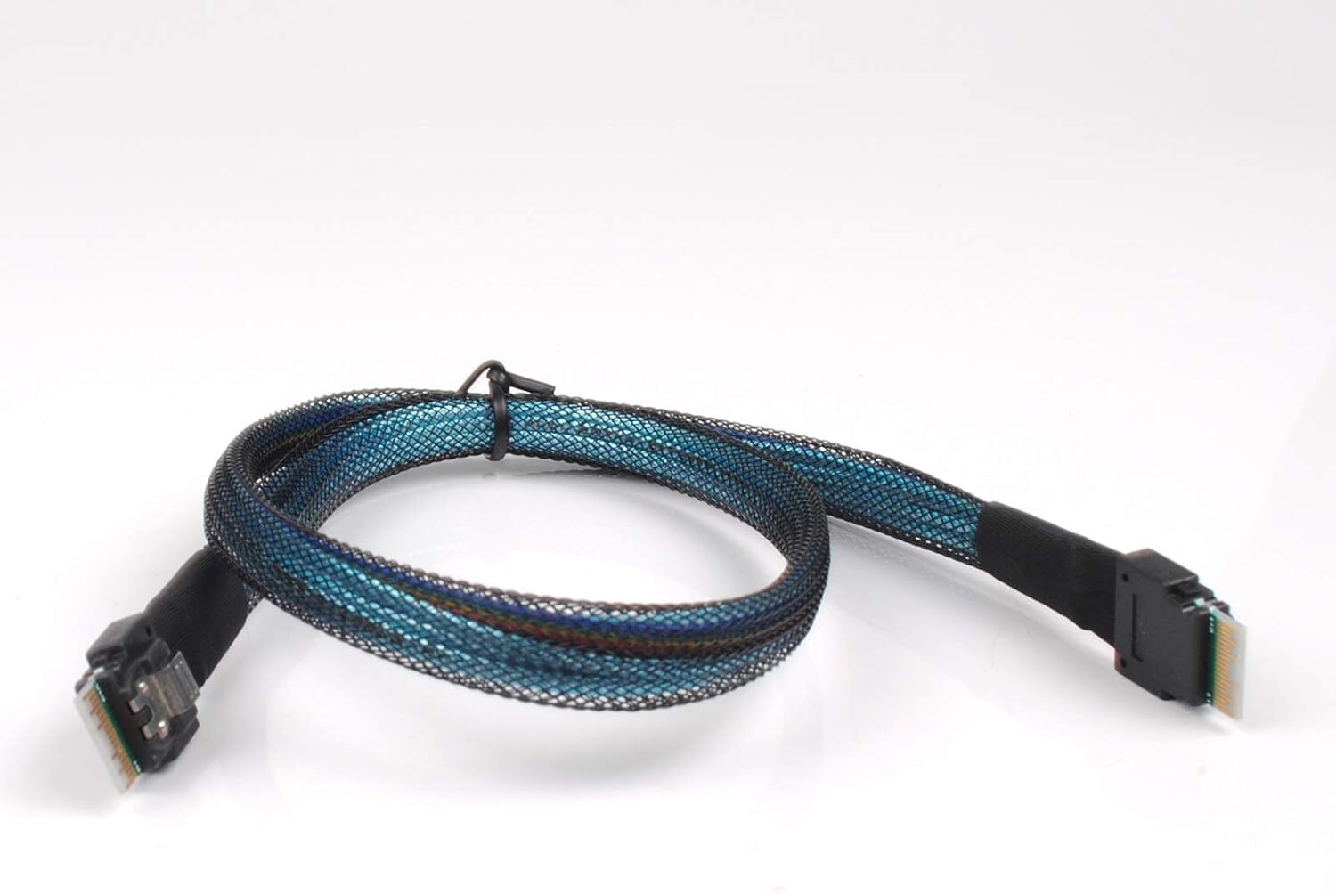 2pcs SAS 4.0 SFF-8654 4i 38pin Host to SFF-8654 38pin Target Raid Cable 50cm