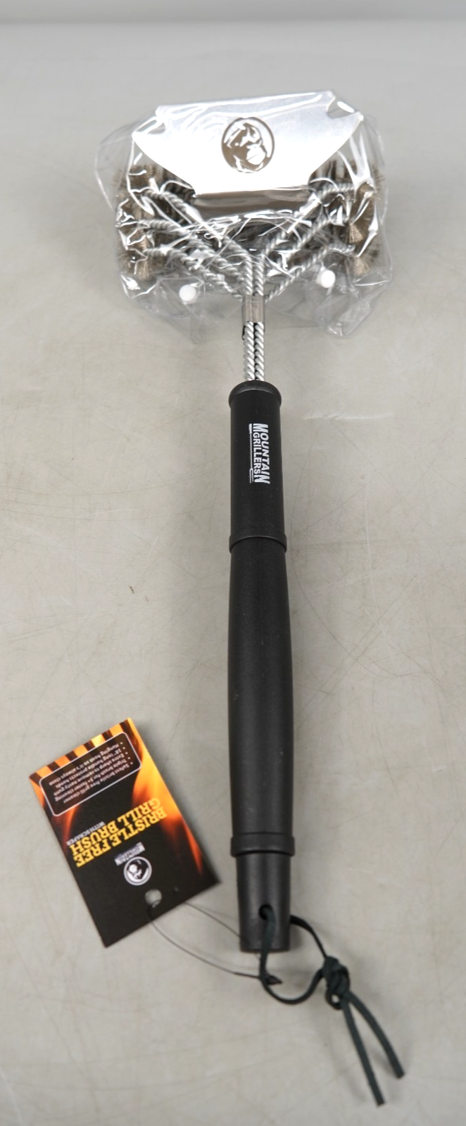 BBQ Grill Brush With Scraper Mountain Grillers Bristle Free Grill Brush