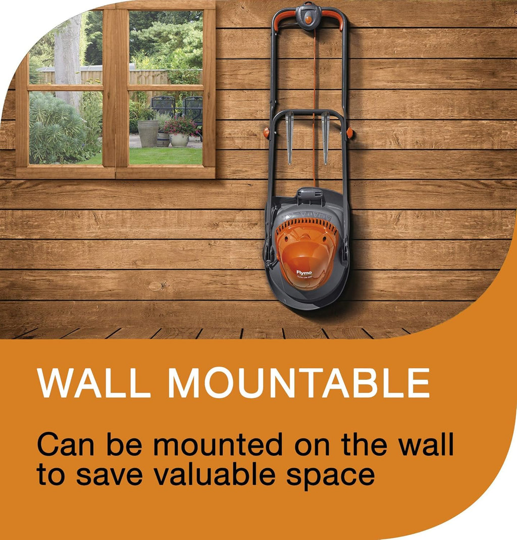 Flymo Hover Lawnmower Turbo Lite 250, 1400 W, 25 cm Cutting Width, Corded Lightweight Mower - COLLECTION ONLY