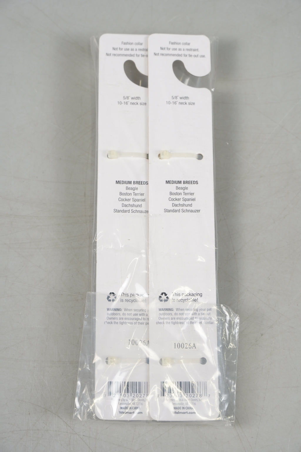 Adjustable Medium Dog Collars – Pack of 2 (Assorted Colours)