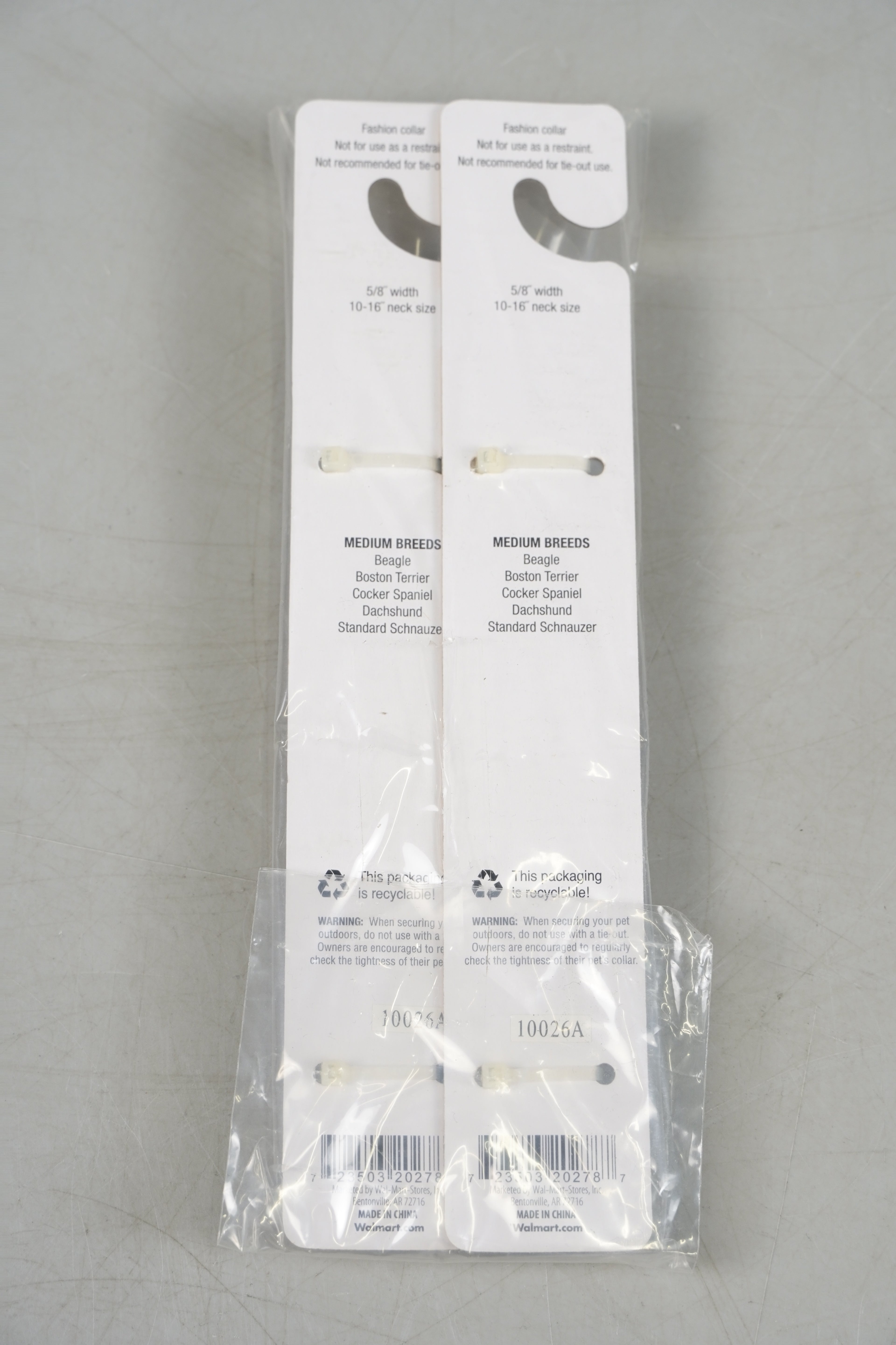 Adjustable Medium Dog Collars – Pack of 2 (Assorted Colours)