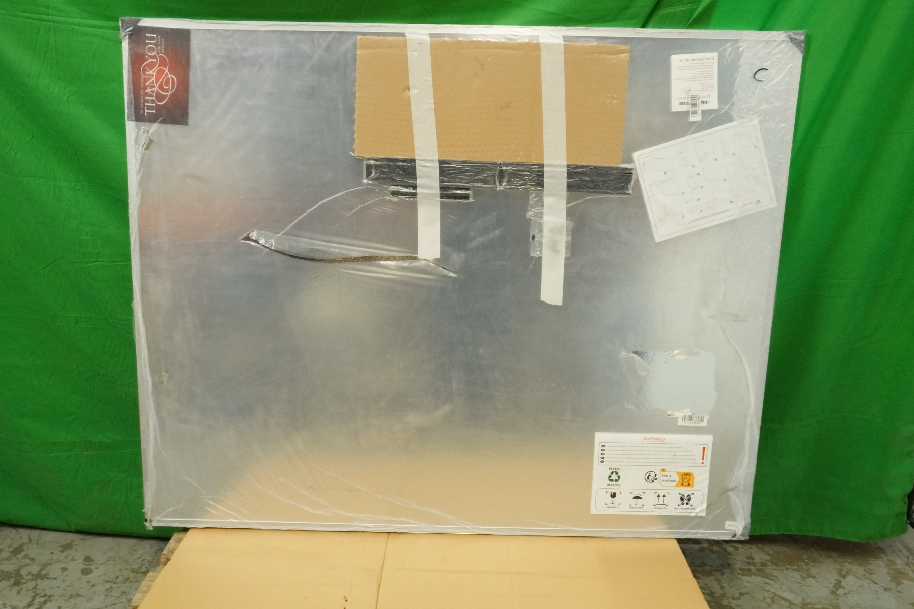 Dry Wipe Magnetic Whiteboard 150cm x 120cm Wall Mounted Board for School Office - COLLECTION ONLY