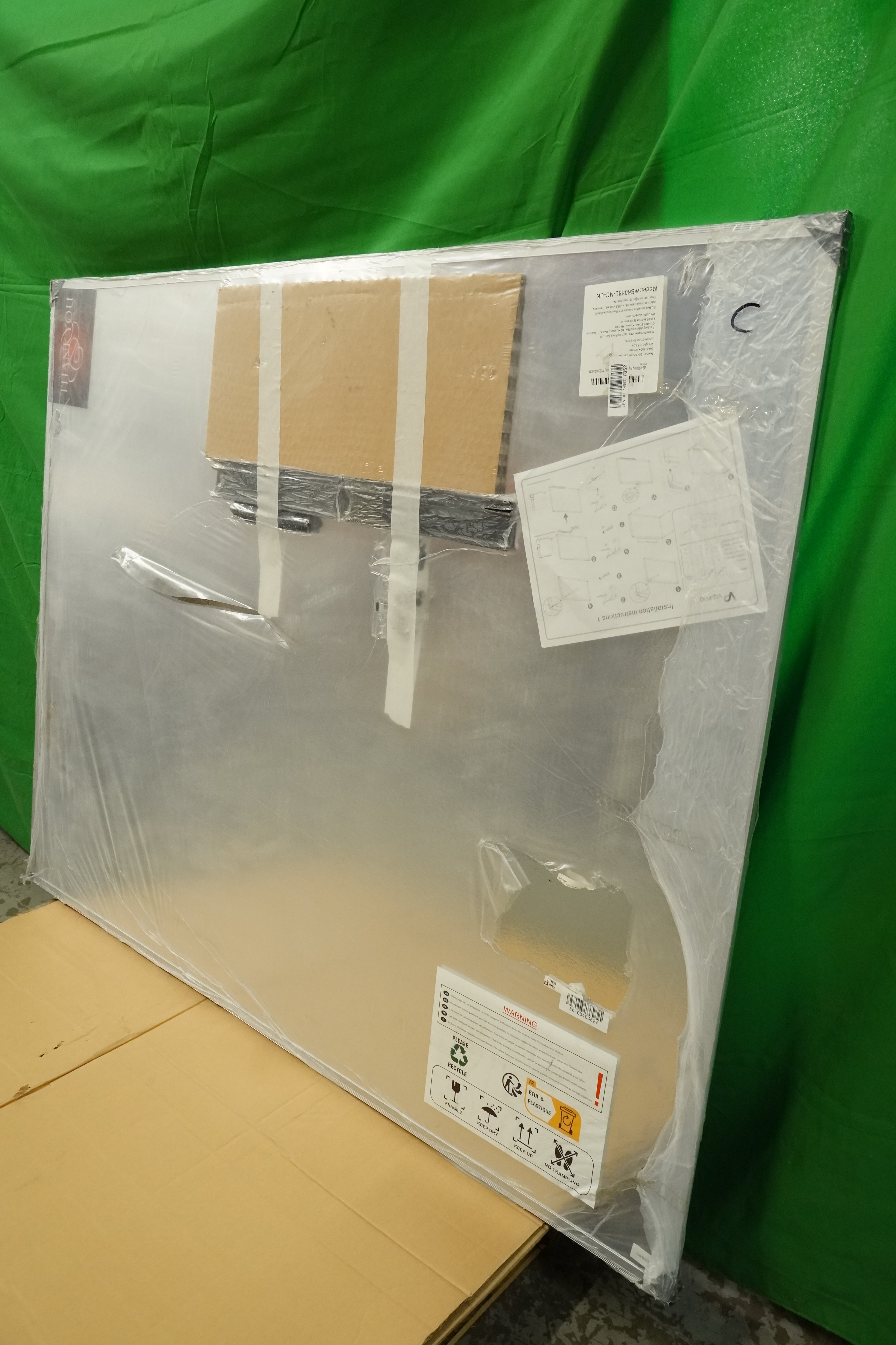 Dry Wipe Magnetic Whiteboard 150cm x 120cm Wall Mounted Board for School Office - COLLECTION ONLY