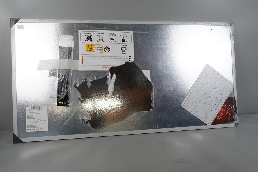 Magnetic Whiteboard 120 x 60 cm Dry Erase White Board with Pen Tray Silver Aluminium Frame Dry Wipe Writing Board for Office, Home & School