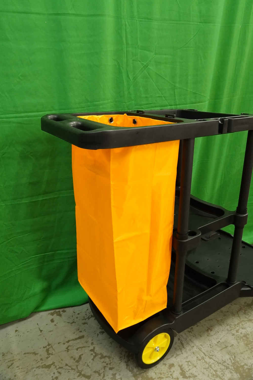 Commercial Cleaning Trolley on Wheels Cart Cleaning Heavy Duty Janitor Cart 3-Tier