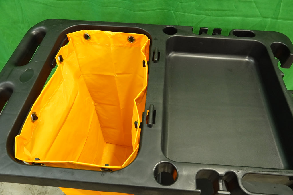 Commercial Cleaning Trolley on Wheels Cart Cleaning Heavy Duty Janitor Cart 3-Tier