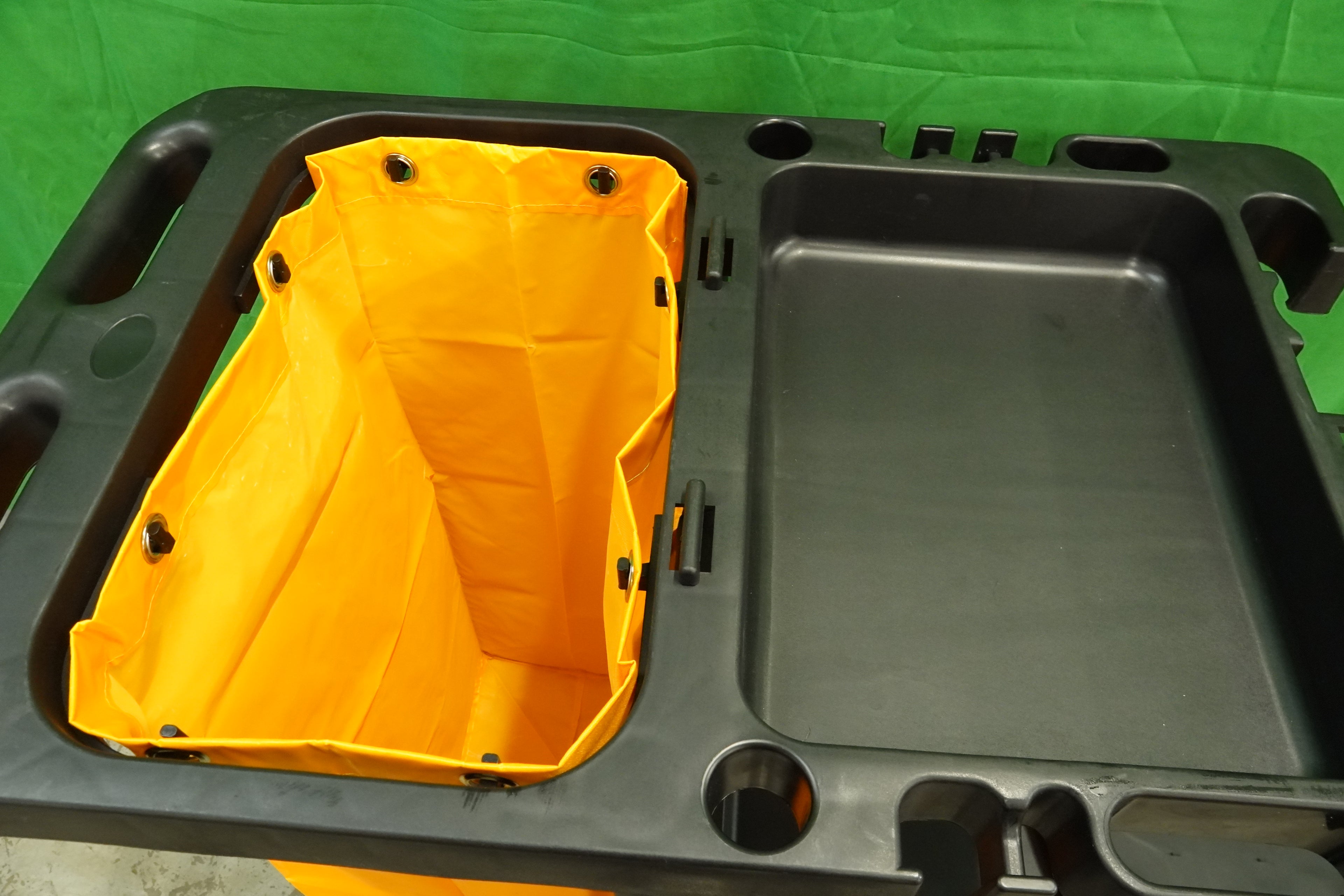 Commercial Cleaning Trolley on Wheels Cart Cleaning Heavy Duty Janitor Cart 3-Tier