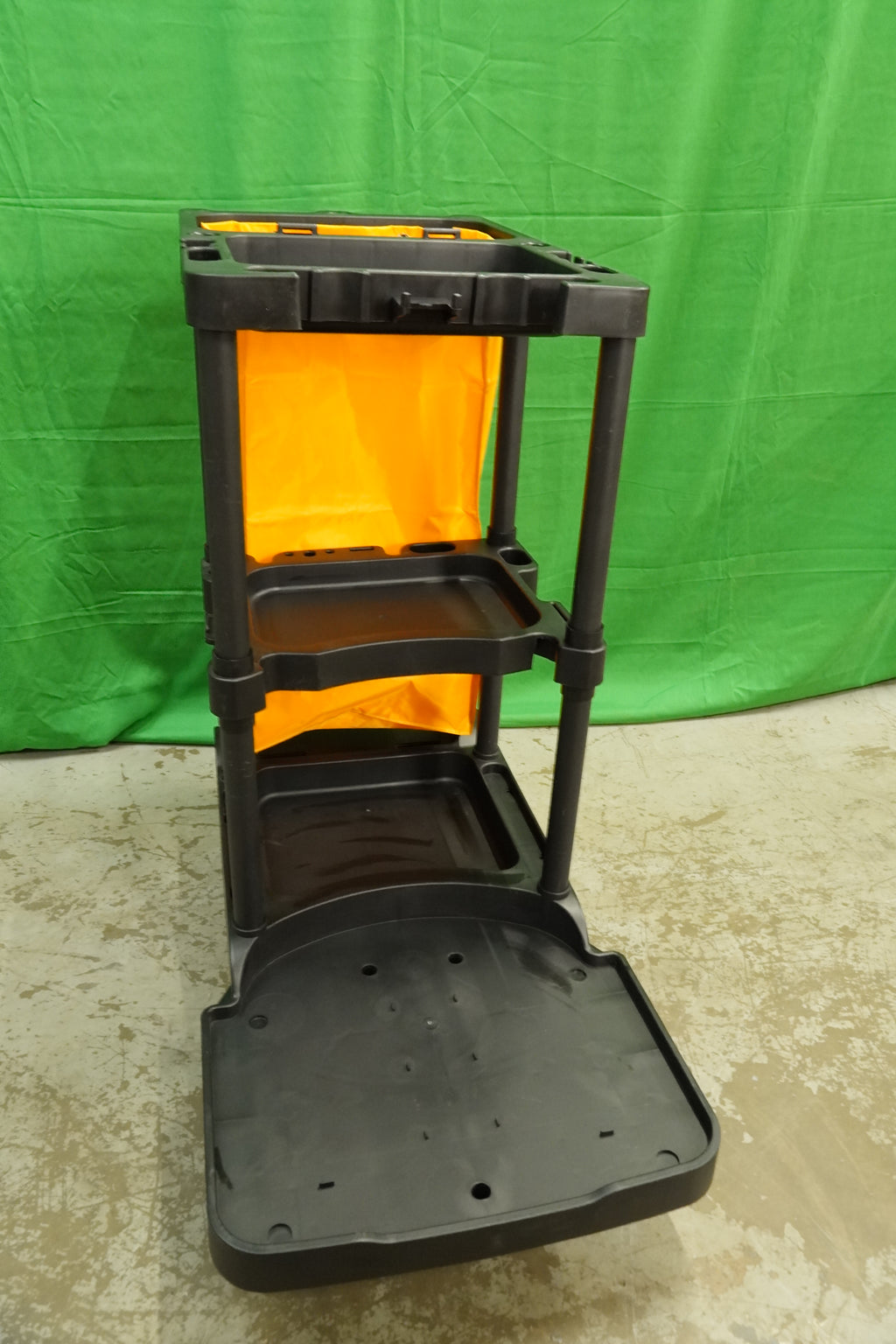 Commercial Cleaning Trolley on Wheels Cart Cleaning Heavy Duty Janitor Cart 3-Tier