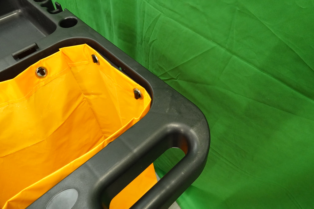 Commercial Cleaning Trolley on Wheels Cart Cleaning Heavy Duty Janitor Cart 3-Tier