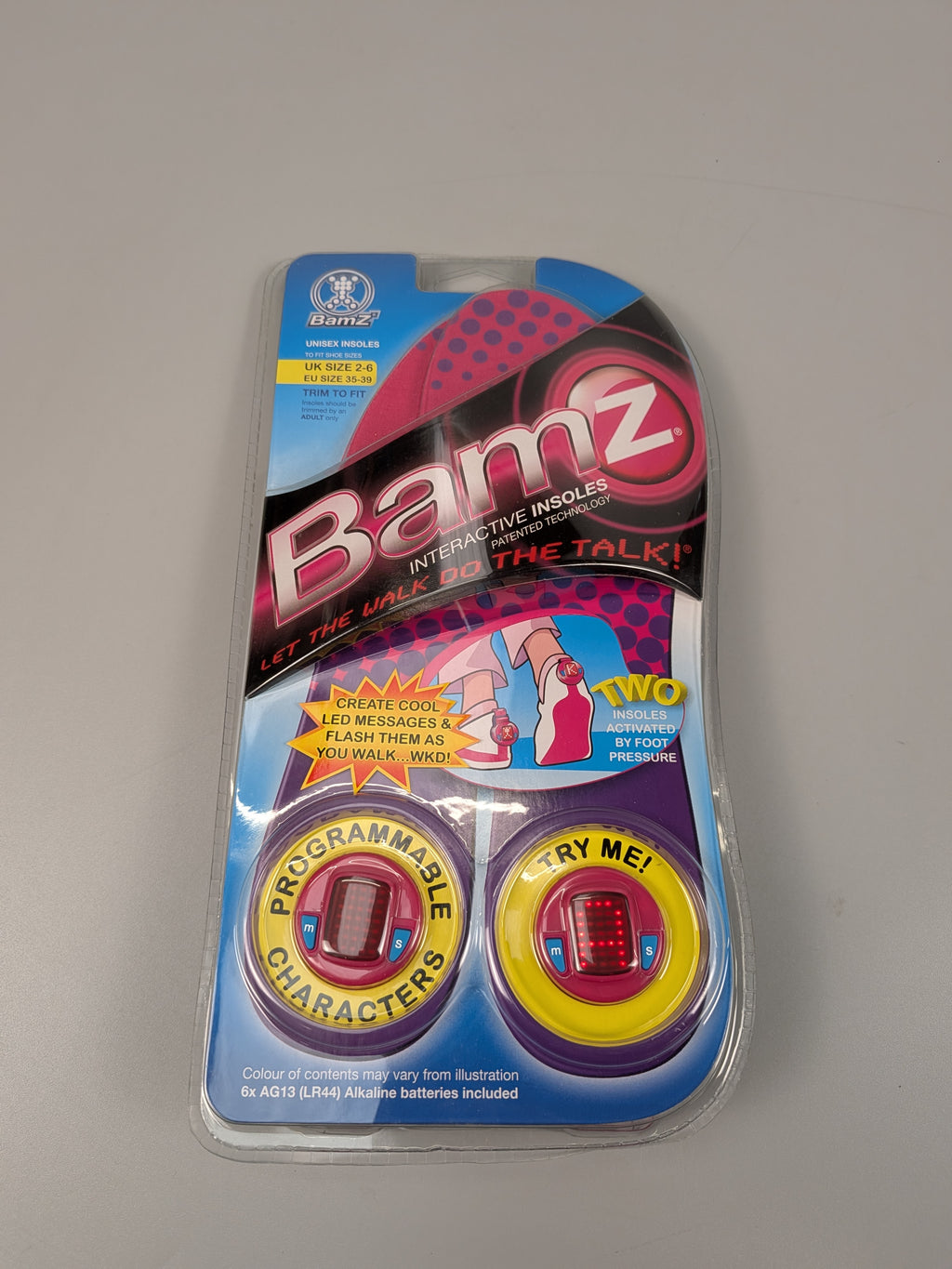 Bamz Interactive LED Insoles – Programmable Light-Up Messages